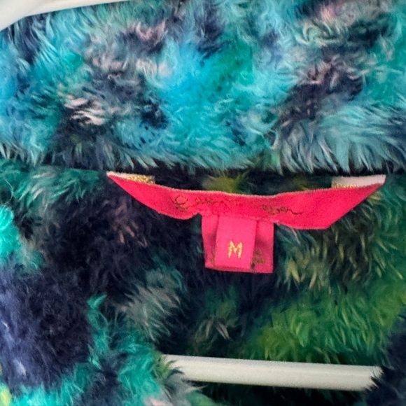 Lilly Pulitzer Keala Sherpa Popover Low Tide Navy Catty Purrsonality MEDIUM - Picture 9 of 9